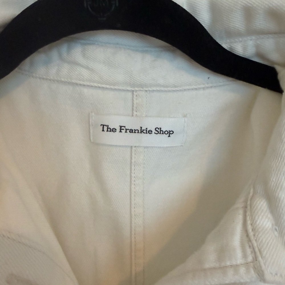 The Frankie Shop Wren White Denim Romper - Picture 6 of 10
